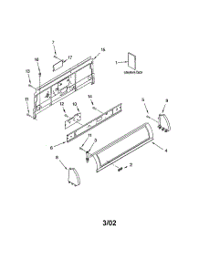 Console Panel parts for Kenmore Dryer 110.72062101 (11072062101, 110 72062101) from AppliancePartsPros.com