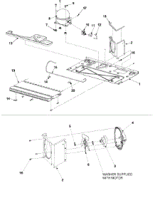 Compressor parts for Kenmore Refrigerator 596.73502300 (59673502300, 596 73502300) from AppliancePartsPros.com