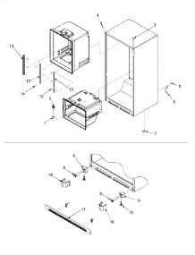 Interior Cabinet parts for Kenmore Refrigerator 596.73502300 (59673502300, 596 73502300) from AppliancePartsPros.com