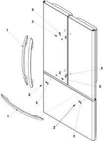 Handles & Trim parts for Kenmore Refrigerator 596.73502300 (59673502300, 596 73502300) from AppliancePartsPros.com