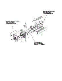Ice Maker 61005508 parts for Kenmore Refrigerator 596.73509203 (59673509203, 596 73509203) from AppliancePartsPros.com