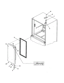 Right Refrigerator Door parts for Kenmore Refrigerator 596.73509203 (59673509203, 596 73509203) from AppliancePartsPros.com