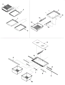 Refrigerator Shelving parts for Kenmore Refrigerator 596.73912200 (59673912200, 596 73912200) from AppliancePartsPros.com