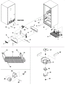 Evaporator Area & Rollers parts for Kenmore Refrigerator 596.73914200 (59673914200, 596 73914200) from AppliancePartsPros.com