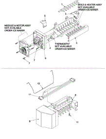 Ice Maker parts for Kenmore Refrigerator 596.73919200 (59673919200, 596 73919200) from AppliancePartsPros.com