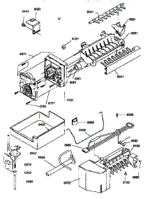 Ice Maker Assembly And Parts parts for Kenmore Refrigerator 596.77272790 (59677272790, 596 77272790) from AppliancePartsPros.com