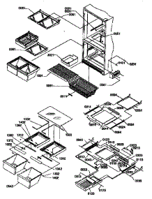 Shelving Assemblies parts for Kenmore Refrigerator 596.77275790 (59677275790, 596 77275790) from AppliancePartsPros.com