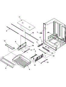Pantry Assembly parts for Kenmore Refrigerator 596.77532600 (59677532600, 596 77532600) from AppliancePartsPros.com