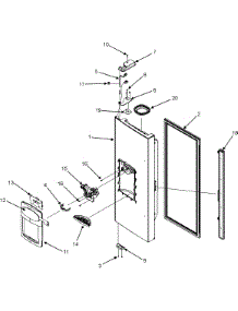 Lh Refrigerator Door parts for Kenmore Refrigerator 596.77532600 (59677532600, 596 77532600) from AppliancePartsPros.com