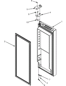 Rh Refrigerator Door parts for Kenmore Refrigerator 596.77532600 (59677532600, 596 77532600) from AppliancePartsPros.com