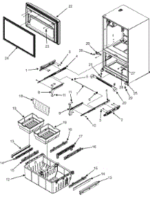 Fz Door, Fz Drawer & Toe Grille parts for Kenmore Refrigerator 596.77539600 (59677539600, 596 77539600) from AppliancePartsPros.com