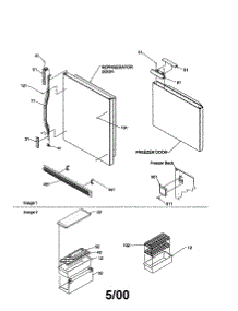 Door Handles And Accessories parts for Kenmore Refrigerator 596.79144000 (59679144000, 596 79144000) from AppliancePartsPros.com