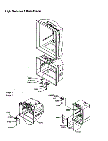 Light Switches And Drain Funnel parts for Kenmore Refrigerator 596.79162990 (59679162990, 596 79162990) from AppliancePartsPros.com