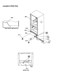 Insulation And Roller Assembly parts for Kenmore Refrigerator 596.79162990 (59679162990, 596 79162990) from AppliancePartsPros.com