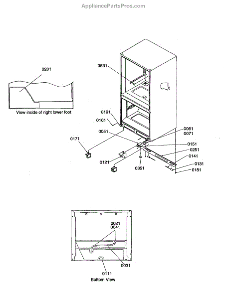 Parts for Kenmore 596.79274990 (59679274990, 596 79274990): Insulation ...