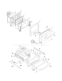 Door parts for Kenmore Wall Oven 790.30179400 (79030179400, 790 30179400) from AppliancePartsPros.com