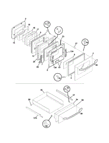 Door parts for Kenmore Wall Oven 790.30474400 (79030474400, 790 30474400) from AppliancePartsPros.com