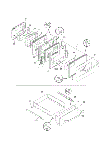 Door / Drawer parts for Kenmore Wall Oven 790.30479401 (79030479401, 790 30479401) from AppliancePartsPros.com