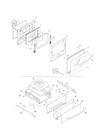 Door / Drawer parts for Kenmore Wall Oven 790.30529801 (79030529801, 790 30529801) from AppliancePartsPros.com