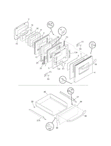 Door / Drawer parts for Kenmore Wall Oven 790.30553800 (79030553800, 790 30553800) from AppliancePartsPros.com