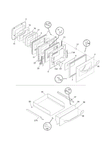 Door / Drawer parts for Kenmore Wall Oven 790.30559800 (79030559800, 790 30559800) from AppliancePartsPros.com