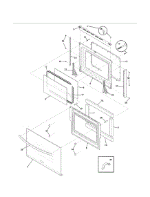 Door parts for Kenmore Range 790.31032800 (79031032800, 790 31032800) from AppliancePartsPros.com