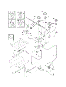 Burner parts for Kenmore Range 790.31032804 (79031032804, 790 31032804) from AppliancePartsPros.com
