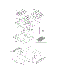 Top / Drawer parts for Kenmore Range 790.31033800 (79031033800, 790 31033800) from AppliancePartsPros.com