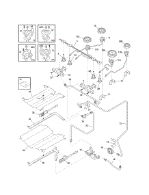 Burner parts for Kenmore Range 790.31033801 (79031033801, 790 31033801) from AppliancePartsPros.com
