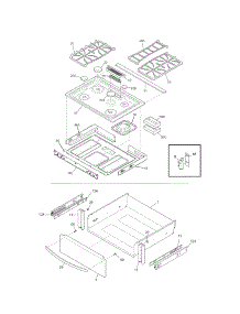Top / Drawer parts for Kenmore Range 790.31033803 (79031033803, 790 31033803) from AppliancePartsPros.com