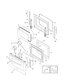 Door parts for Kenmore Range 790.31033803 (79031033803, 790 31033803) from AppliancePartsPros.com
