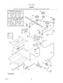 Burner parts for Kenmore Range 790.31033804 (79031033804, 790 31033804) from AppliancePartsPros.com