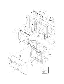 Door parts for Kenmore Range 790.31034801 (79031034801, 790 31034801) from AppliancePartsPros.com