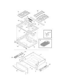 Top / Drawer parts for Kenmore Range 790.31039804 (79031039804, 790 31039804) from AppliancePartsPros.com