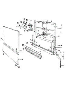 Door Details parts for Kenmore Dishwasher 587.1400190 (5871400190, 587 1400190) from AppliancePartsPros.com