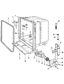 Tub Details parts for Kenmore Dishwasher 587.1400191 (5871400191, 587 1400191) from AppliancePartsPros.com