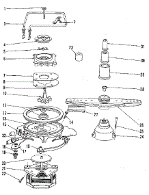 Motor, Heater, And Spray Arm Details parts for Kenmore Dishwasher 587.1400191 (5871400191, 587 1400191) from AppliancePartsPros.com