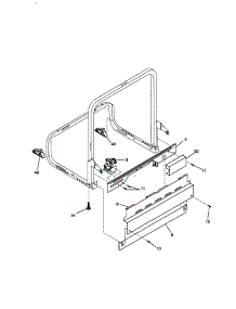 Frame / Wrapper parts for Kenmore Dishwasher 587.14001990 (58714001990, 587 14001990) from AppliancePartsPros.com