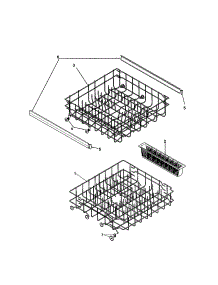 Rack parts for Kenmore Dishwasher 587.14001990 (58714001990, 587 14001990) from AppliancePartsPros.com
