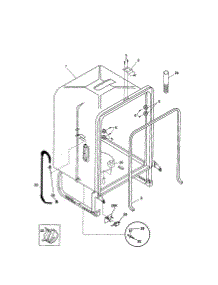 Tub parts for Kenmore Dishwasher 587.14001991 (58714001991, 587 14001991) from AppliancePartsPros.com
