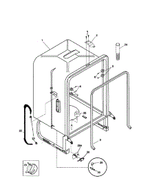 Tub parts for Kenmore Dishwasher 587.14002990 (58714002990, 587 14002990) from AppliancePartsPros.com