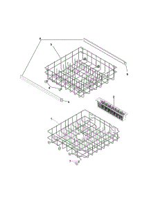 Racks parts for Kenmore Dishwasher 587.14002993 (58714002993, 587 14002993) from AppliancePartsPros.com