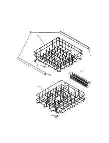 Rack parts for Kenmore Dishwasher 587.14008001 (58714008001, 587 14008001) from AppliancePartsPros.com