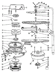 Motor, Heater, And Spray Arm parts for Kenmore Dishwasher 587.140091 (587140091, 587 140091) from AppliancePartsPros.com
