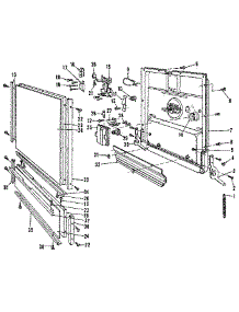 Door parts for Kenmore Dishwasher 587.140091 (587140091, 587 140091) from AppliancePartsPros.com