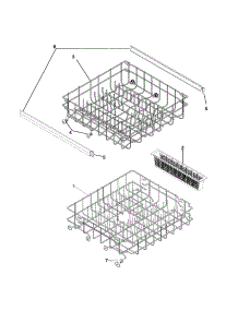 Racks parts for Kenmore Dishwasher 587.14012400 (58714012400, 587 14012400) from AppliancePartsPros.com
