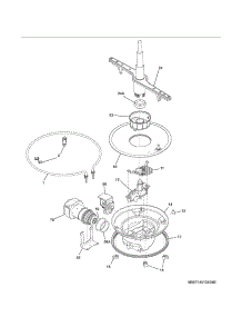 Motor & Pump parts for Kenmore Dishwasher 587.14012412B (58714012412B, 587 14012412B) from AppliancePartsPros.com
