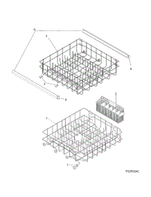 Racks parts for Kenmore Dishwasher 587.14012413B (58714012413B, 587 14012413B) from AppliancePartsPros.com