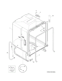 Tub parts for Kenmore Dishwasher 587.14013414B (58714013414B, 587 14013414B) from AppliancePartsPros.com