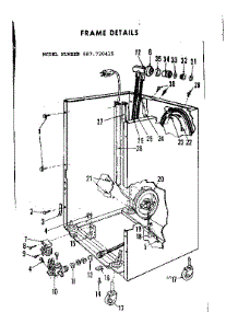 Frame Details parts for Kenmore Dishwasher 587.720415 (587720415, 587 720415) from AppliancePartsPros.com